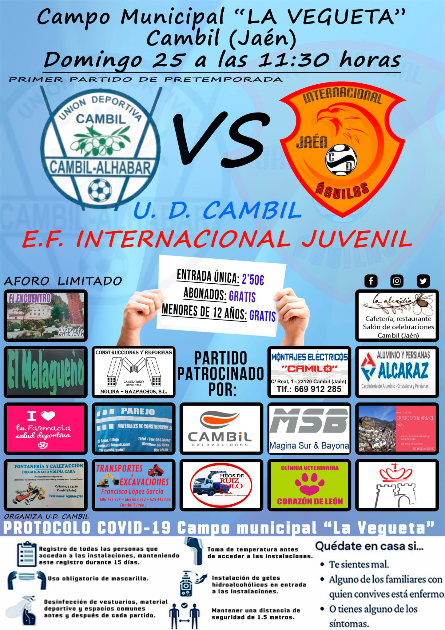 Victoria de la UD Cambil 3-2 al Juvenil de la EF Internacional