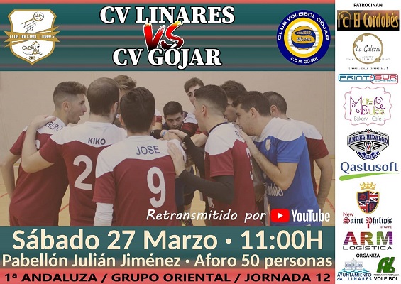 El Linares CV no puede con el Gójar CDM en la Liga de 1ª Andaluza de voleibol masculino
