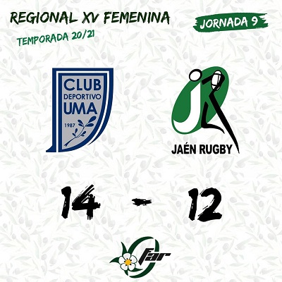 El Jaén Rugby femenino cae por solo dos puntos en su visita al CD UMA en su penúltima jornada de la Territorial Andaluza