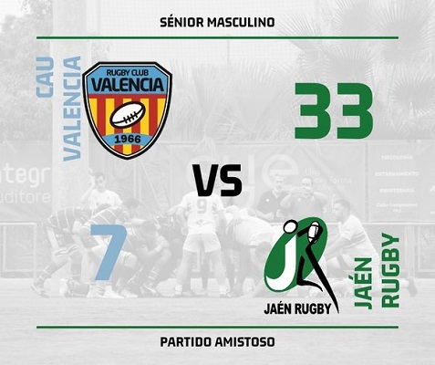 Amistosos de los dos equipos del Jaén Rugby sénior masculino contra el Rugby Club Valencia