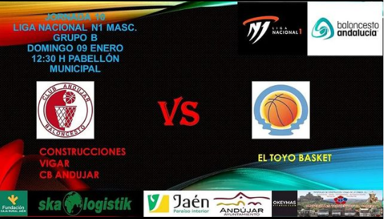 Derrota del CB Andújar ante El Toyo Basket en Liga Nacional de baloncesto masculino