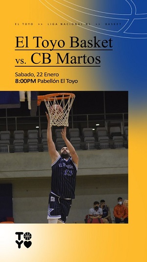 El CB Martos pierde en su visita a El Toyo Basket en Liga Nacional de baloncesto masculino