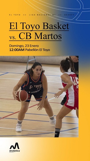 Nueva derrota del CB Martos en su visita a El Toyo Basket el domingo en la Liga Nacional de baloncesto femenino