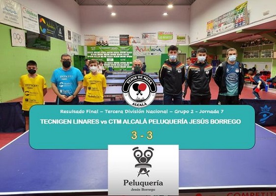 Empate entre el Tecnigen Linares y el CTM Alcalá en Tercera División de tenis de mesa