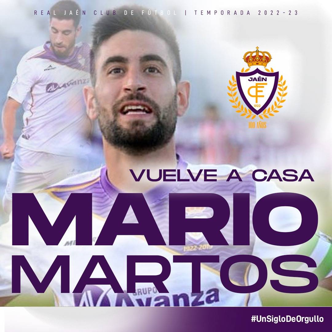 Mario Martos regresa al Real Jaén CF
