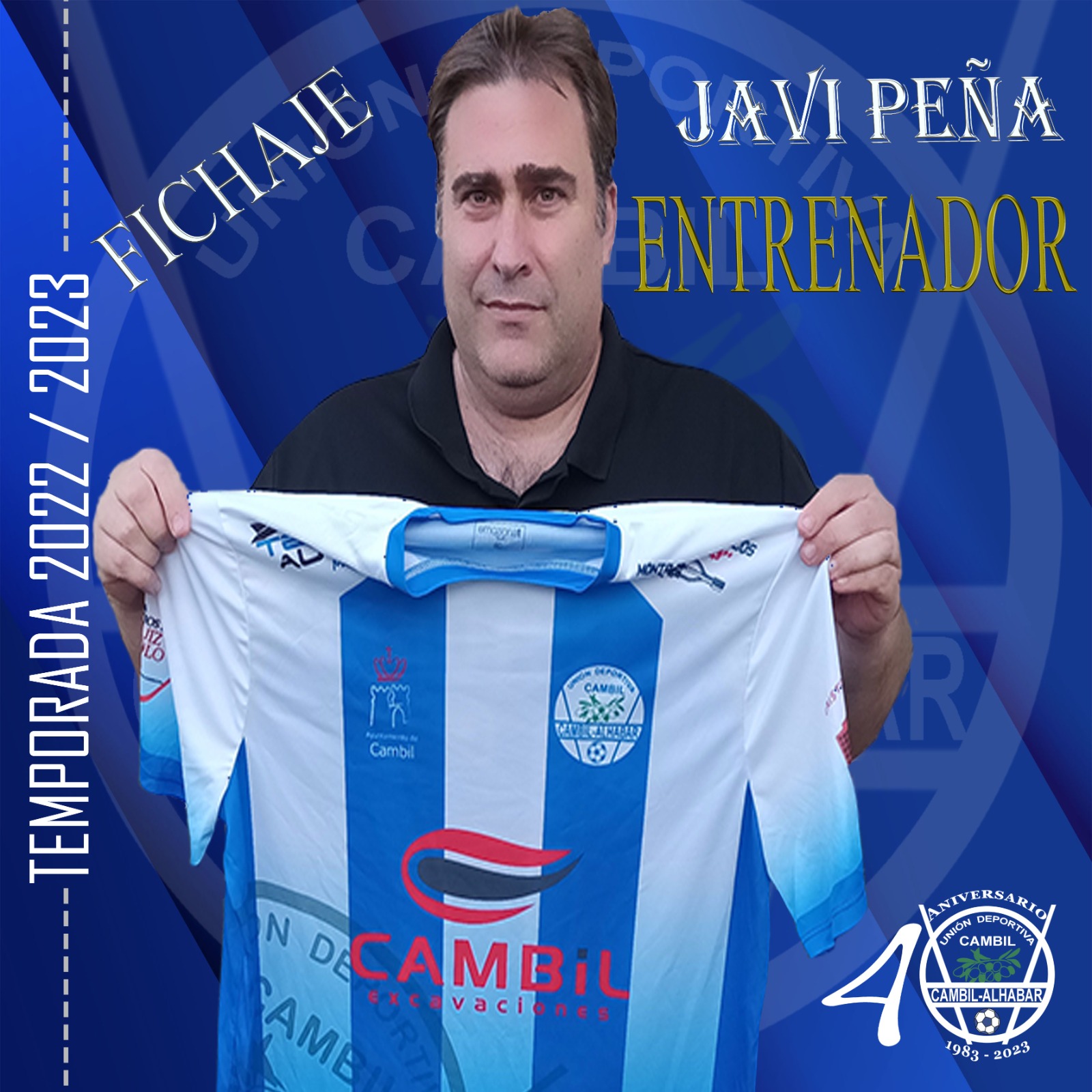 La UD Cambil anuncia a Javi Peña como nuevo entrenador