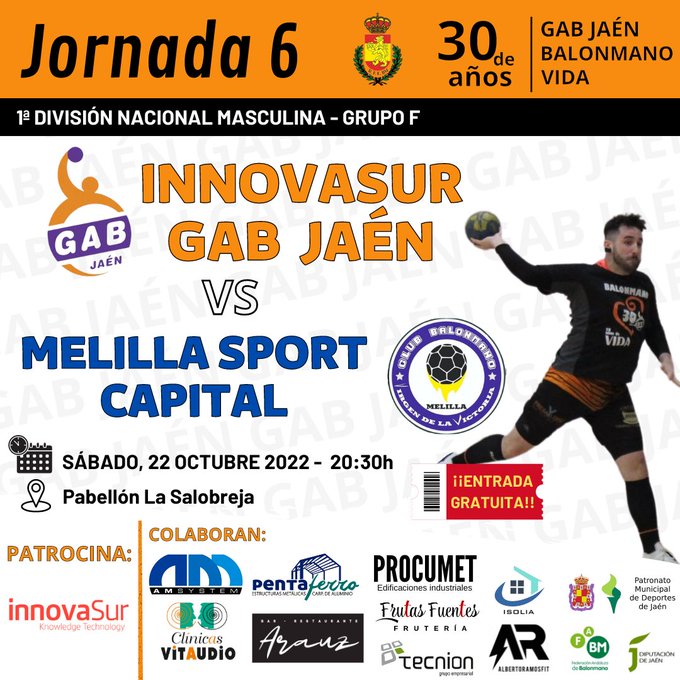 El Innovasur GAB Jaén tiene una cita en La Salobreja ante Melilla Sport Capital