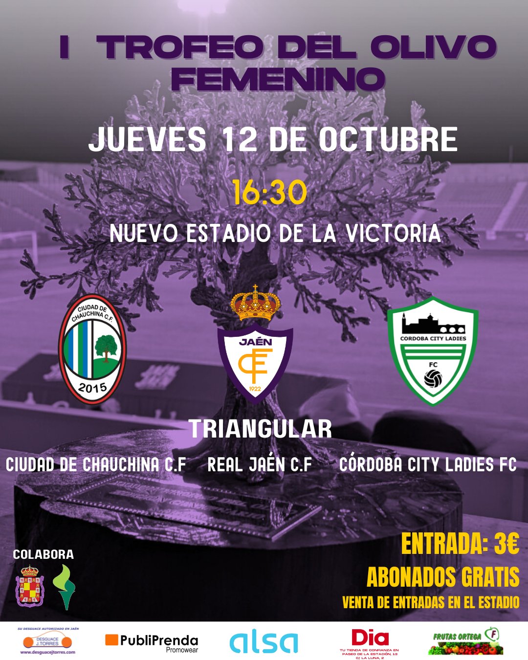 Día Festivo en el I Trofeo del Olivo Femenino que disputan Real Jaén, Ciudad de Chauchina y Córdoba City Ladies