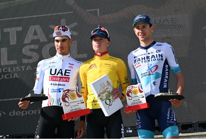 Maxim Van Gils gana la crono de Alcaudete y une su nombre al palmarés de la Vuelta Ciclista a Andalucía más corta de la historia