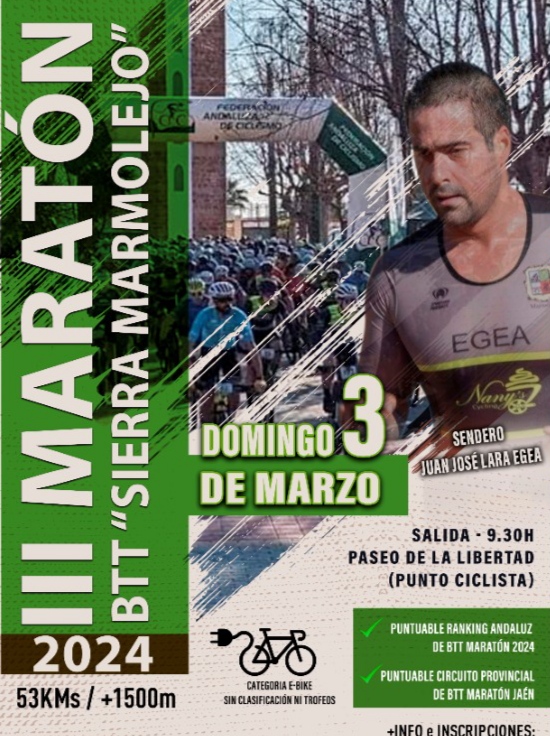 El III Maraton BTT Sierra de Marmolejo inaugurará el Circuito Provincial Jaén BTT Maratón